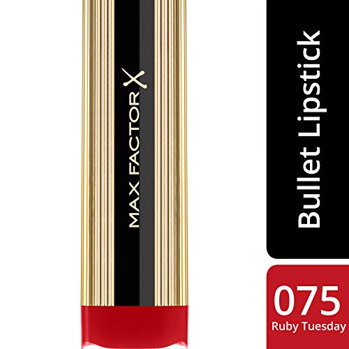 Max Factor Colour Elixir Lipstick, Barra de labios Tono 75, Ruby Tuesday, 29 ml