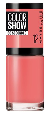 Maybelline Mayb VAO COLOR SHOW NU 12 SUNSET 7ml Coral Crema esmalte de uñas - Esmaltes de uñas (Coral, Sunset, Crema, Botella, 7 ml, 25 mm)