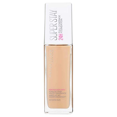 Maybelline New York, Base de Maquillaje, Superstay 24H, 36 Warm Sun, 30ml