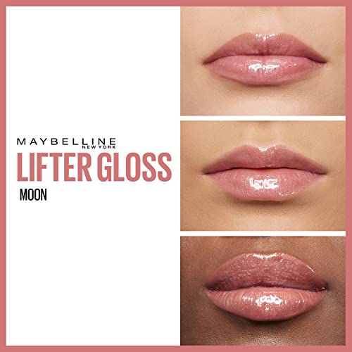 Maybelline New York Lifter Gloss hidratación duradera y labios rellenos 003 Moon, 4.5 ml