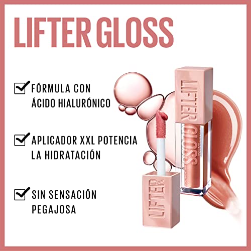 Maybelline New York Lifter Gloss hidratación duradera y labios rellenos 004 Silk - 480 g