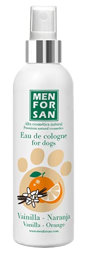 MENFORSAN Colonia para perros vainilla y naranja 125ml, Aroma dulce, afrutado y duradero