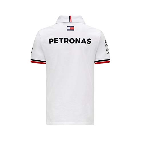 Mercedes-AMG Petronas - Mercancía Oficial de Fórmula 1 2021 Colección - Hombre - Polo - Manga Corta - Blanco - S