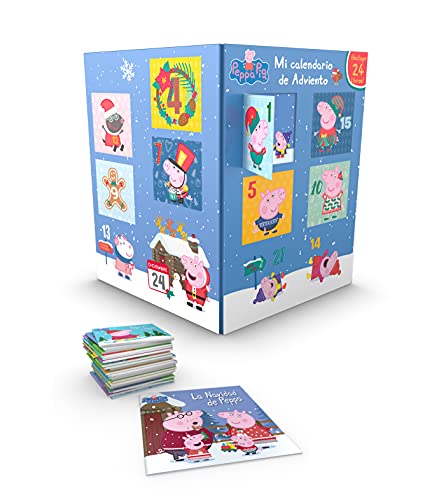 Mi calendario de adviento (Peppa Pig): Incluye 24 libros para que niños y niñas cuenten los días que quedan para Navidad