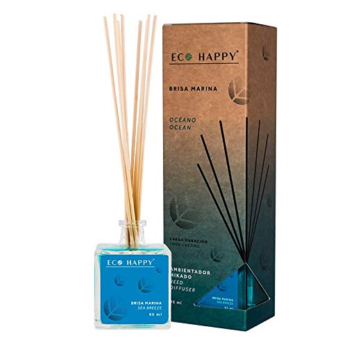 Mikado Ambientador ECO HAPPY 95ml. Con fragancia a brisa marina inspirada en el frescor del mar. Perfecto para cualquier estancia.