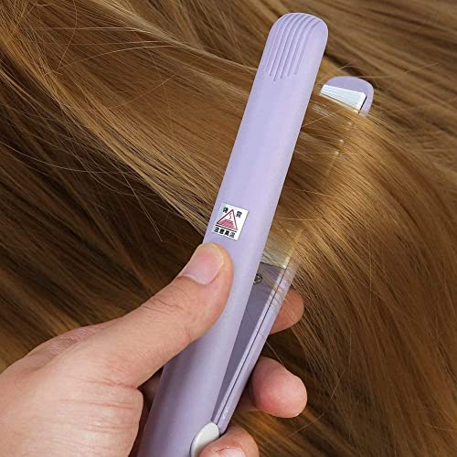 Mini Plancha de Pelo Portátil, 2 en 1 Pinza Cerámica Rizador Peluqueria Planchas Turmalina para Cabello Rizador para Rizar para Cabello ambos de Seco Húmedo