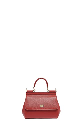 Moda De Lujo | Dolce E Gabbana Mujer BB6003A100180303 Rojo Cuero Bolso De Mano | Temporada Permanente