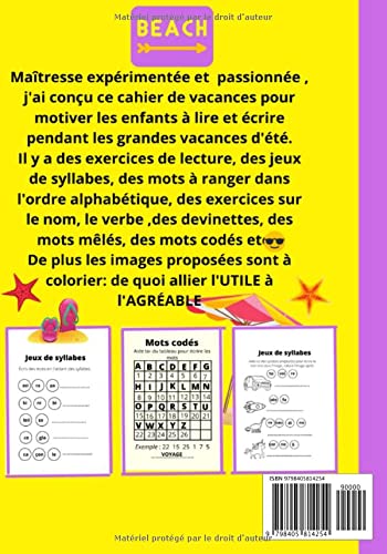 Mon cahier de vacances et de coloriages en Français 2021/2022: Exercices, jeux, activités, ce livre d'été repend de manière ludique le programme de ... pour réviser le CP ou se préparer à la CE1-