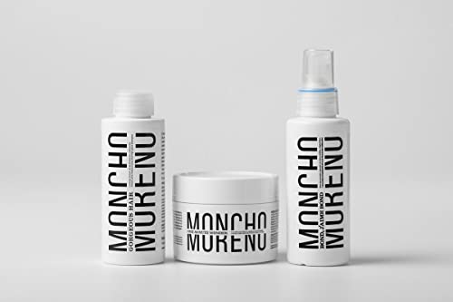 MONCHO MORENO | Pack Travel Size - Champú Hidratante Gorgeous Hair (100ml) + Mascarilla Nutritiva One Minute Wonder (100ml) + Crema Bond, J'aime Bond (100ml)