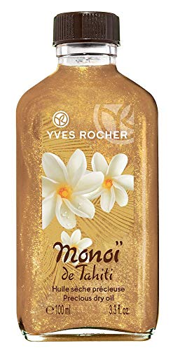 Monoi de Tahiti de Yves Rocher (100 ml): aceite corporal brillante con el aroma único de la flor de tiaré, con componentes de origen vegetal