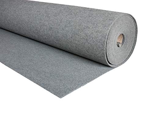 MOQUETA Gris, 280gr/m2, Venta por Metros, para Interior, Salón, Suelo [Ancho 100 cms]