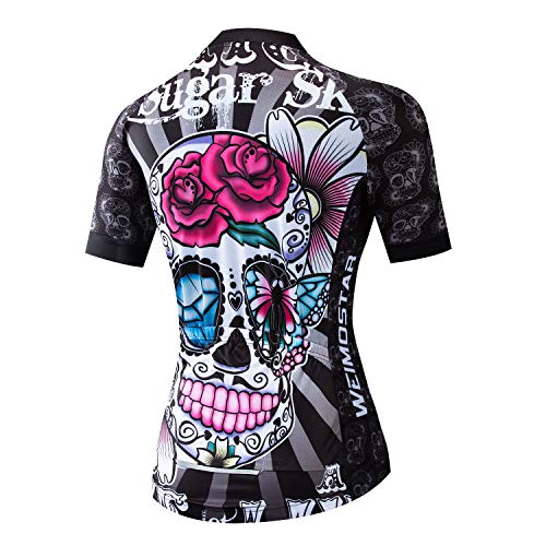 Mujeres Ciclismo Jersey Manga Corta Ciclo Racing Camisa Pantalones Cortos Bicicletas Chica Ropa Deportiva, Niñas, A3., S(For Your chest30.5-33")