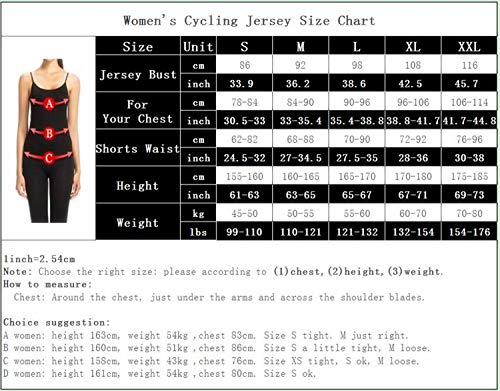 Mujeres Ciclismo Jersey Manga Corta Ciclo Racing Camisa Pantalones Cortos Bicicletas Chica Ropa Deportiva, Niñas, A3., S(For Your chest30.5-33")