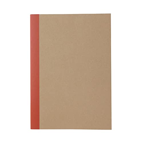 MUJI Cuaderno de papel de reciclaje liso rojo A5 (x10)