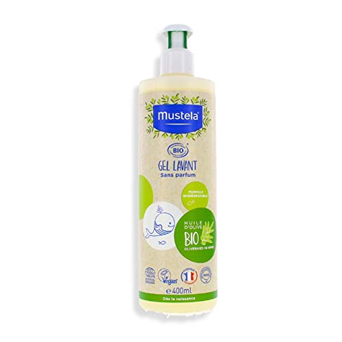 MUSTELA Gel champú Bio 400ml válvula dosificadora, Negro, 400 ml (Paquete de 1)