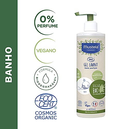 MUSTELA Gel champú Bio 400ml válvula dosificadora, Negro, 400 ml (Paquete de 1)