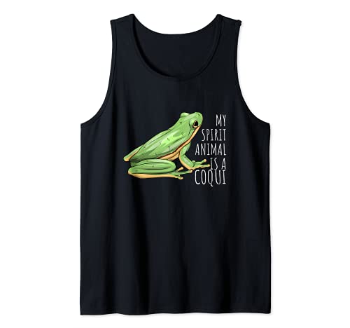 My Spirit Animal es Coqui Boricua Puerto Rico Real Coqui Camiseta sin Mangas