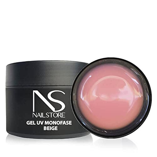 Nail Store - Gel UV Led Builder Gel Monophasic Cover Beige para uñas - camuflaje - densidad media - autonivelante - fácil trabajabilidad - apto para refill - ideal para baby boomer (30 g )