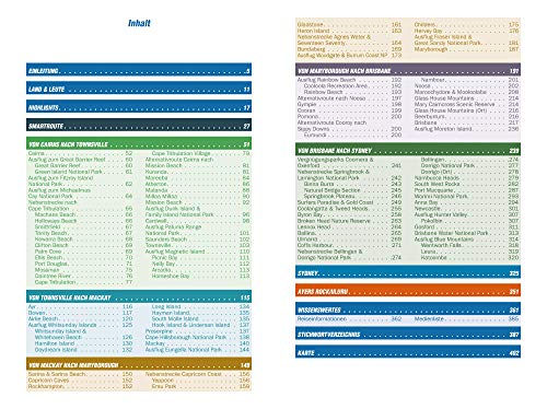 Nationalparkroute Australien - Ostküste: Reiseführer für die schönste Route Australiens von Cairns über Brisbane nach Sydney (Routenreiseführer)