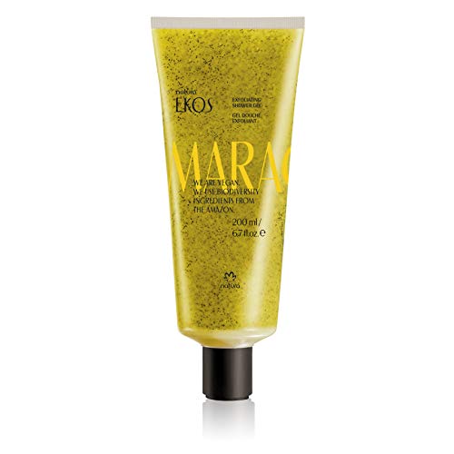 NATURA - Gel de Ducha Exfoliante Maracuja Natura Ekos - Exfolia Ligeramente y Suaviza la Piel - Proporciona una Piel Suave, Lisa y Perfumada - 100% Vegano - Cruelty Free - Tubo de 200 ml