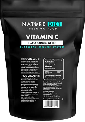 Nature Diet - Vitamina C 500 g | Polvo | Powerful Antioxidant | Antioxidante