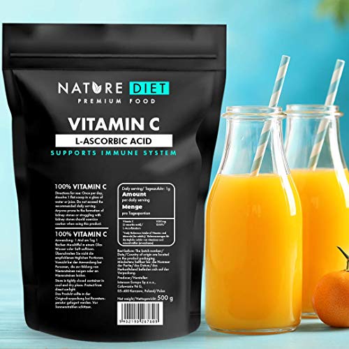 Nature Diet - Vitamina C 500 g | Polvo | Powerful Antioxidant | Antioxidante