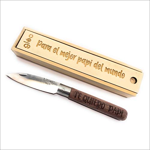 NAVAJA PERSONALIZADA CON TU NOMBRE. Incluye estuche personalizado de madera. IDEAL PARA REGALO