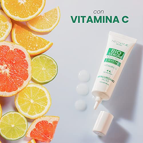 Neovitae - Suero Facial Bio 100% Puro Ácido Hialurónico con Vitamina C - Orgánico, Alta Concentración - Suero antiarrugas de efecto inmediato para Rostro, Cuello y Contorno de Ojos - 30ml