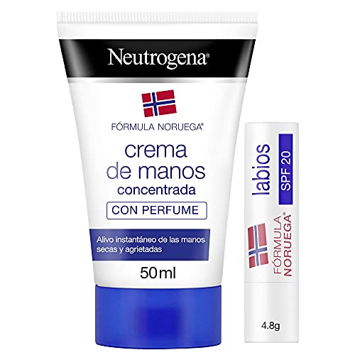 Neutrogena Fórmula Noruega Crema De Manos Concentrada 50ml + Protector Labial SPF 20, 4.8gr