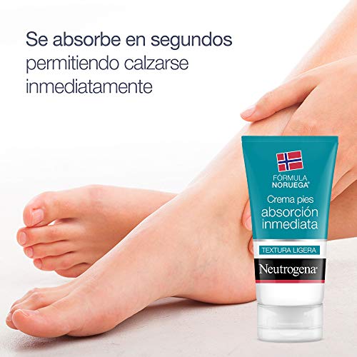 Neutrogena Fórmula Noruega Crema Pies Absorción Inmediata, Textura Ligera, Almond, Pack de 2 x 100ml