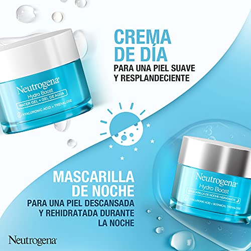 Neutrogena Hydro Boost Rutina de la Crema de Día y Noche, Hyaluronic Acid and Botanical Trehalose, Pack de 2 x 50 ml