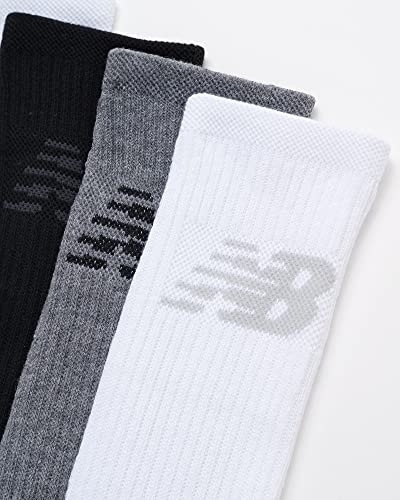 New Balance Men's Socks - Performance Cushioned Mid-Calf Althletic Crew Socks (6 Pack) (Assorted, X-Large: 12.5-16)