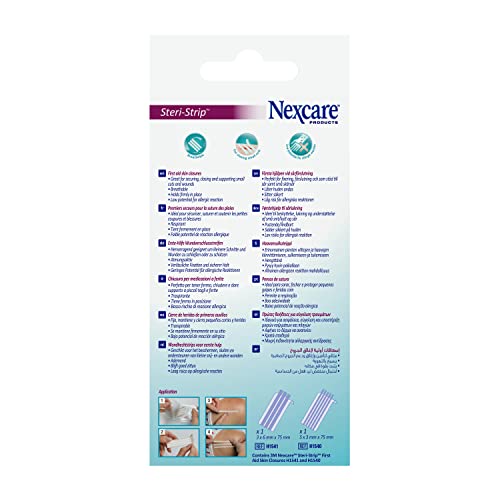 Nexcare Steri-Strip Suturas Cutáneas, Assorted, Pack de 8