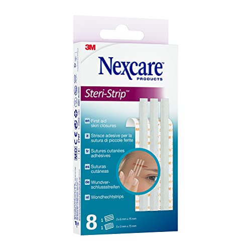 Nexcare Steri-Strip Suturas Cutáneas, Assorted, Pack de 8