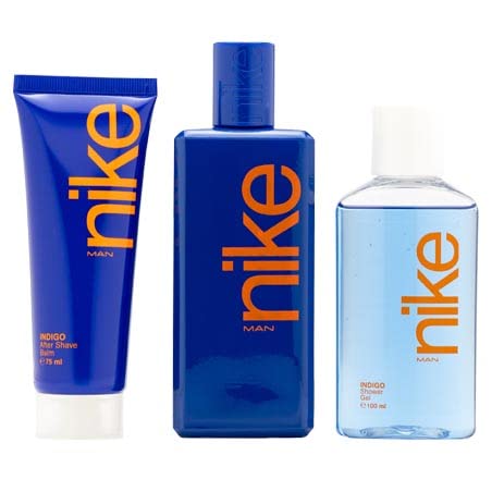 NIKE - Indigo, Estuche Regalo de Hombre, Pack de 3 Piezas (Perfume 100 ml + After Shave Bálsamo Hombre 75 ml + Gel Baño 100 ml)