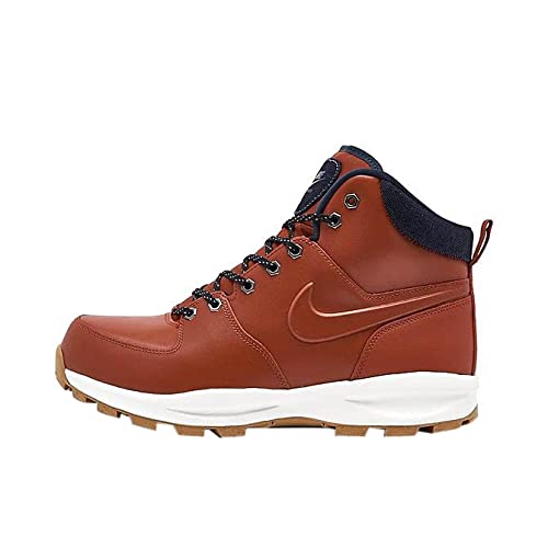 Nike Manoa Leather SE, Zapatillas Deportivas Hombre, Rugged Orange Rugged Orange Armory Navy Summit White Gum Lt Brown, 42 EU