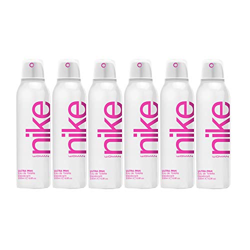 Nike Ultra Pink, Desodorante Spray para Mujer, 200 ml - Pack de 6