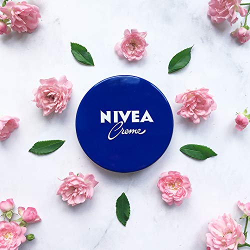 NIVEA Creme (1 x 250 ml), crema hidratante corporal y facial para toda la familia, crema universal para una piel suave e hidratada, crema multiusos