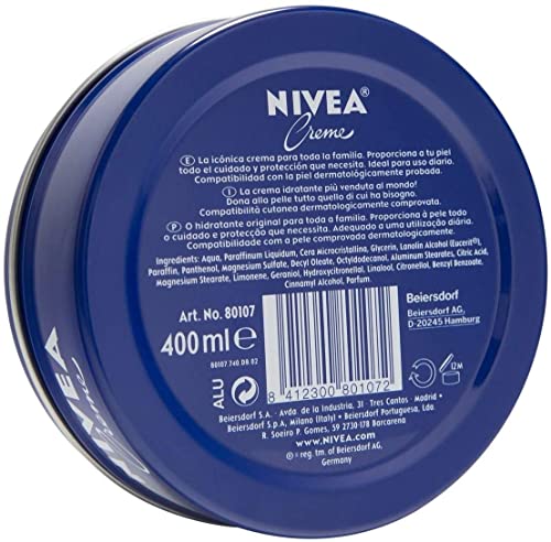 NIVEA Creme Crema Hidratante Multiuso 400ml + Regalo Liposan Original 4,8g