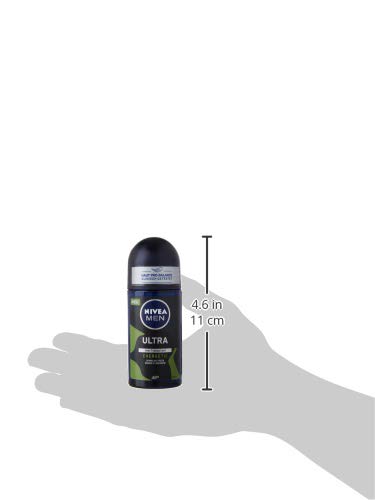 NIVEA MEN Desodorante Ultra Energetic en roll-on (50 ml), antitranspirante que protege contra la humedad de las axilas, desodorante con 48 h de protección y aroma masculino.