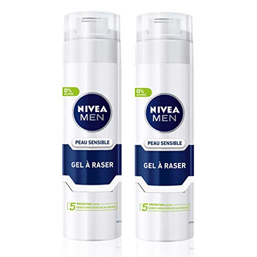 Nivea Men - Gel de afeitar, 200 ml, juego de 2 unidades