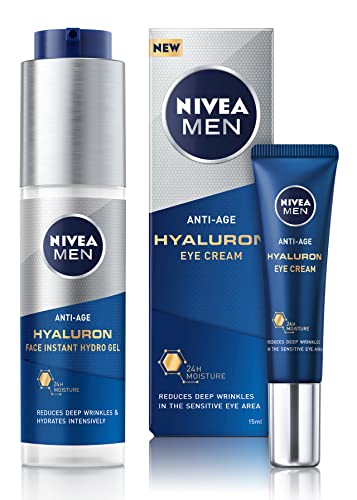 NIVEA MEN Hyaluron Gel Facial Hidratante Antiedad + NIVEA MEN Contorno de Ojos Antiedad