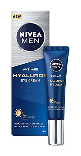 NIVEA MEN Hyaluron Pack Cuidado Facial Antiedad Hombre, pack de hombre con crema antiedad (1 x 50 ml) y contorno de ojos (1 x 15 ml)