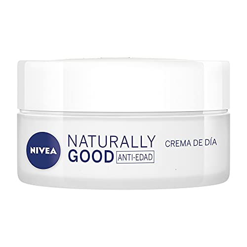 NIVEA Naturally Good Crema De Día Antiarrugas ( X 50 Ml), Crema Reafirmante Con Ingredientes Naturales, Crema Antiedad Para Todo Tipo De Piel, Estándar, Vanilla