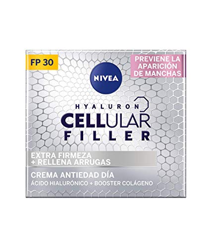 NIVEA Pack Hyaluron Cellular Filler Antiedad y Extra Firmeza, caja de regalo con crema antiedad de día (1 x 50 ml) y sérum facial antiarrugas (1 x 30 ml)