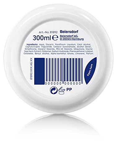 NIVEA Q10 Crema Corporal Reafirmante (300 ml), Loción Corporal Reafirmante Hidratante con Potente CoQ10 para Reafirmar la Piel, Hidratante Todo el Cuerpo para Piel de Aspecto Hermoso