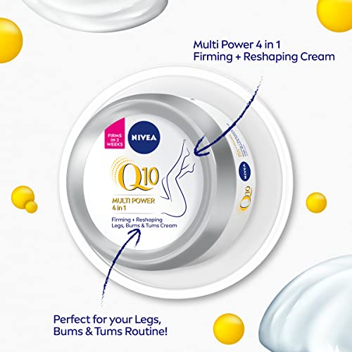 NIVEA Q10 Crema Corporal Reafirmante (300 ml), Loción Corporal Reafirmante Hidratante con Potente CoQ10 para Reafirmar la Piel, Hidratante Todo el Cuerpo para Piel de Aspecto Hermoso