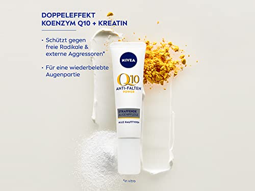 Nivea Q10 Power anti-arrugas + la racionalización Ojo Cuidado Para rejuvenecedora, feuchtigkeitsspendende Ojo Crema, 15 ml