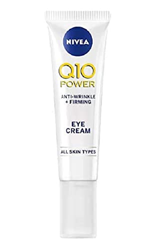 NIVEA Q10 Power Crema de ojos antienvejecimiento con poder reafirmante antiarrugas (15 ml), crema de ojos para líneas y arrugas y círculos oscuros, potente crema para debajo de los ojos