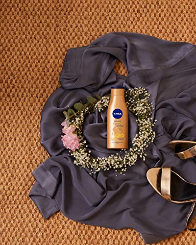 Nivea Q10 Reafirmante + Radiance Gradual Tan (400 ml), Crema Reafirmante Activante Bronceado con Q10, Soporta un Bronceado Gradual Crema Hidratante Bronceado para un Brillo Radiante Beso